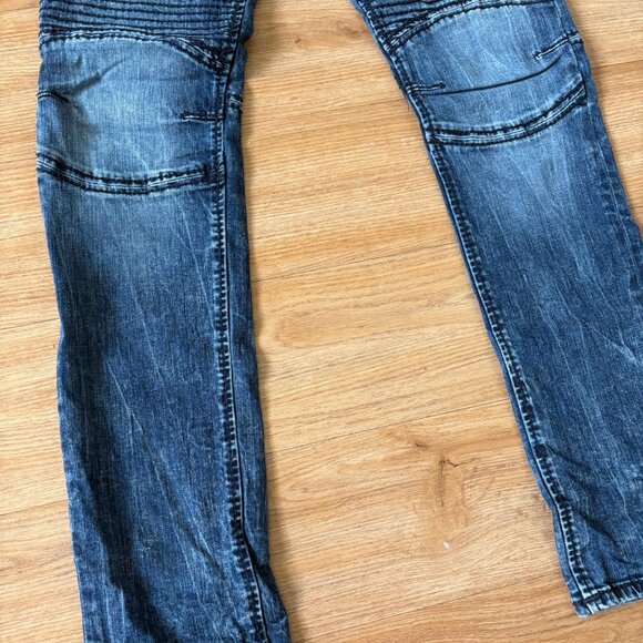 True Religion Rocco Relaxed Skinny Moto Leg MR Denim Jeans Blue Men’s Size 30 - Picture 4 of 12